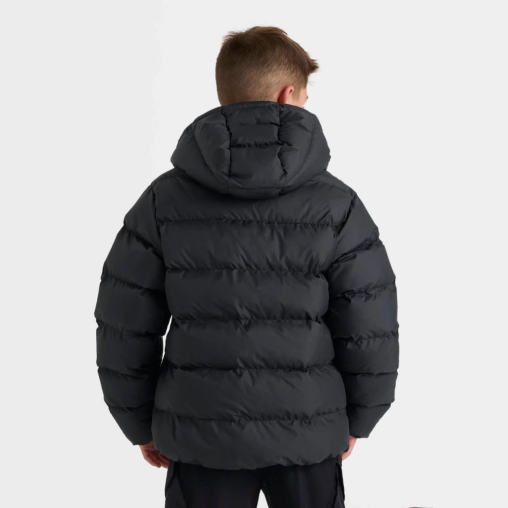 Big Kids' Hooded Insulated Puffer Jacket - Black