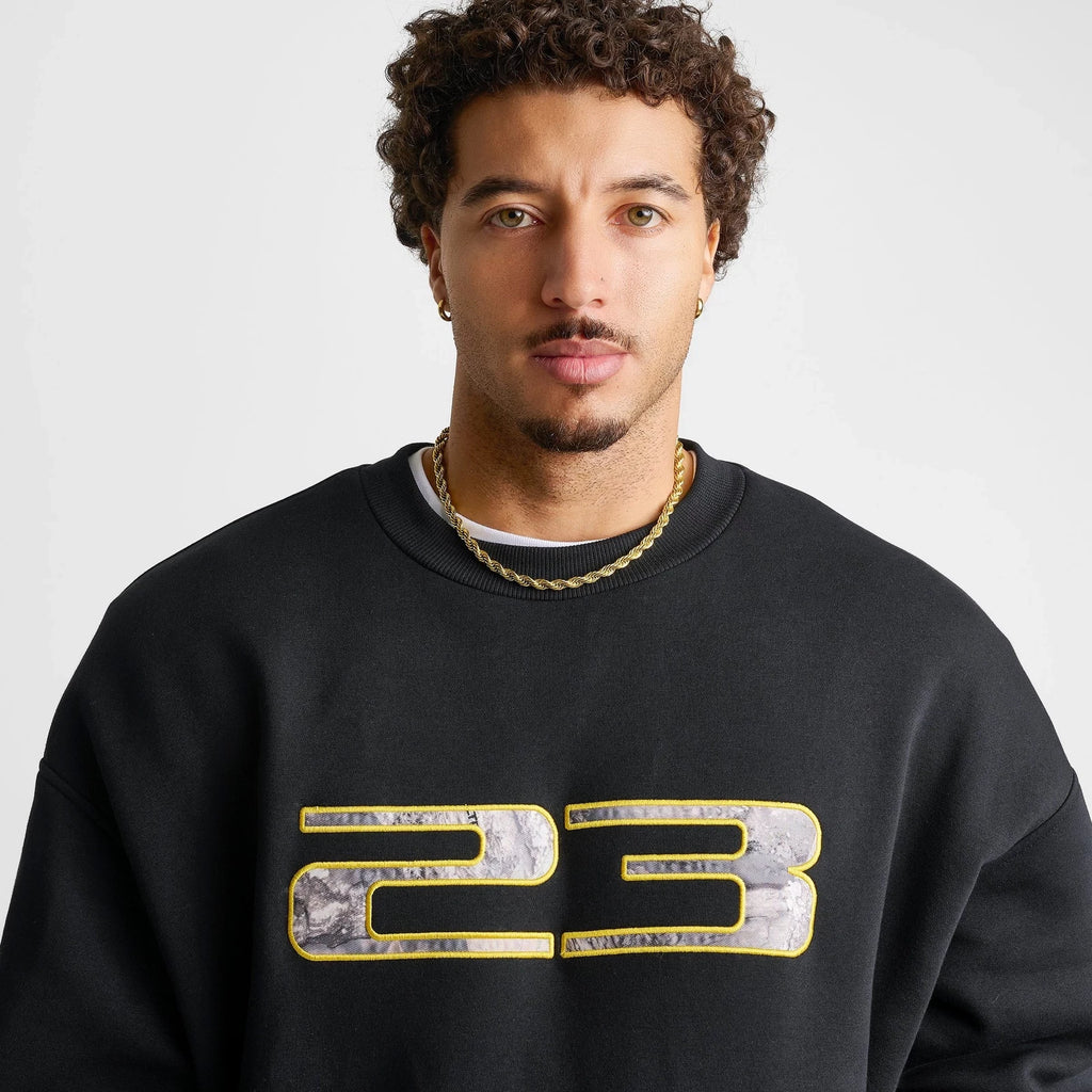 Men's Oversized Camouflage Fleece Sweatshirt