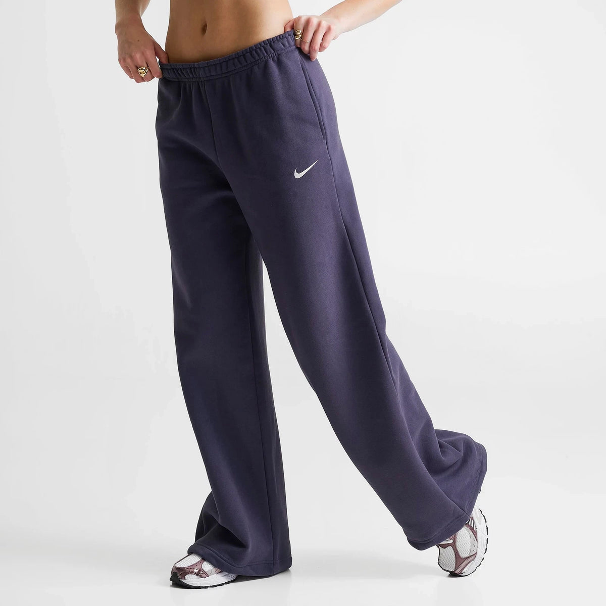 Women's Brushed Fleece Wide-Leg Pants - Black