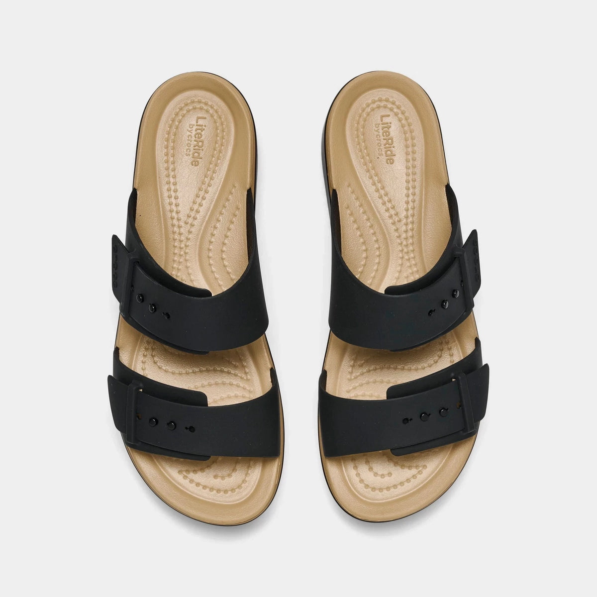 Matte Wrap Low Wedge Sandal - Black