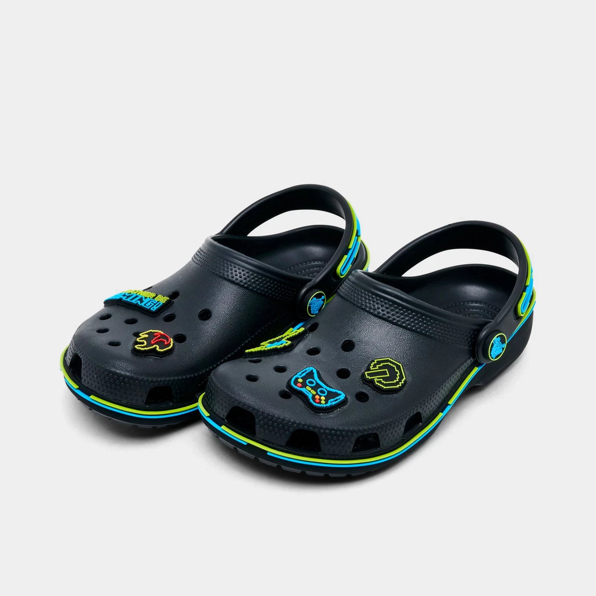 Kids' Glow Gaming Foam Clogs - Black