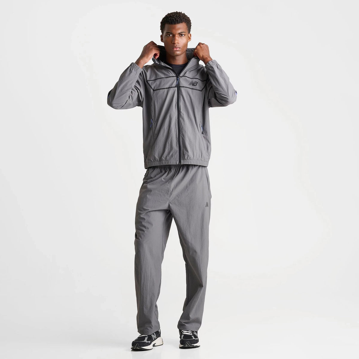Men's Lightweight Hooded Full-Zip Woven Jacket