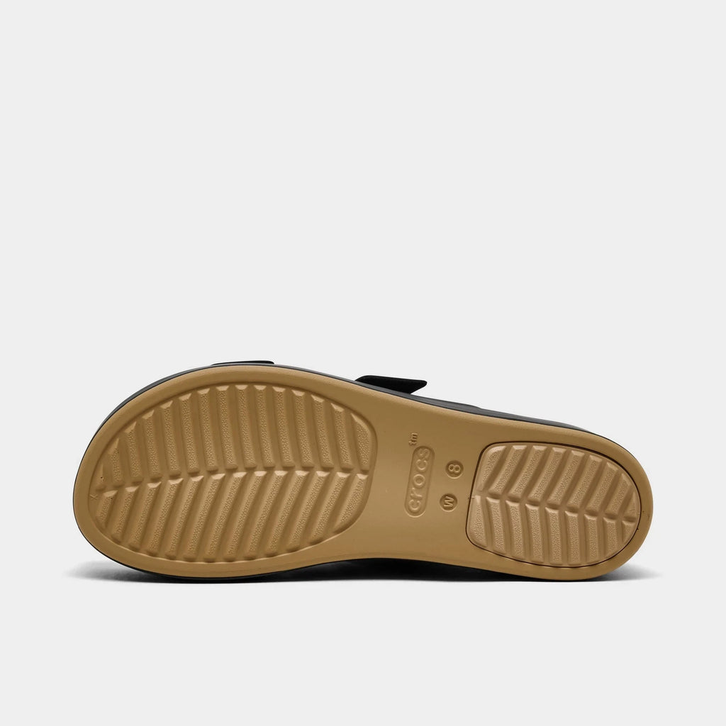 Matte Wrap Low Wedge Sandal - Black
