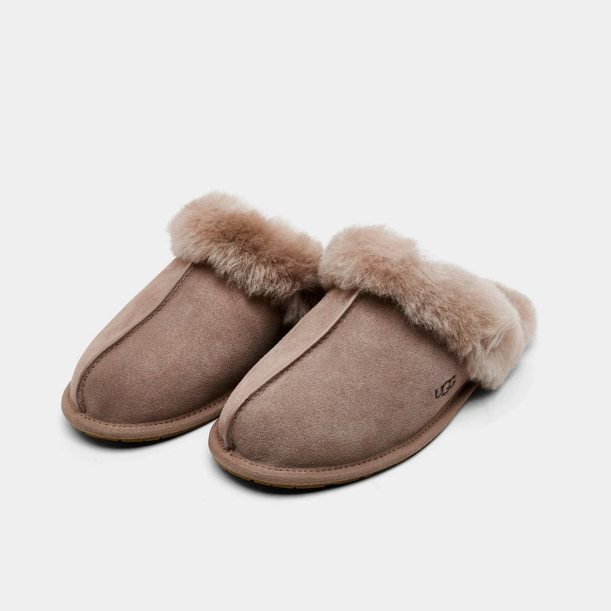 Women's Suede Sheepskin Slide Slippers