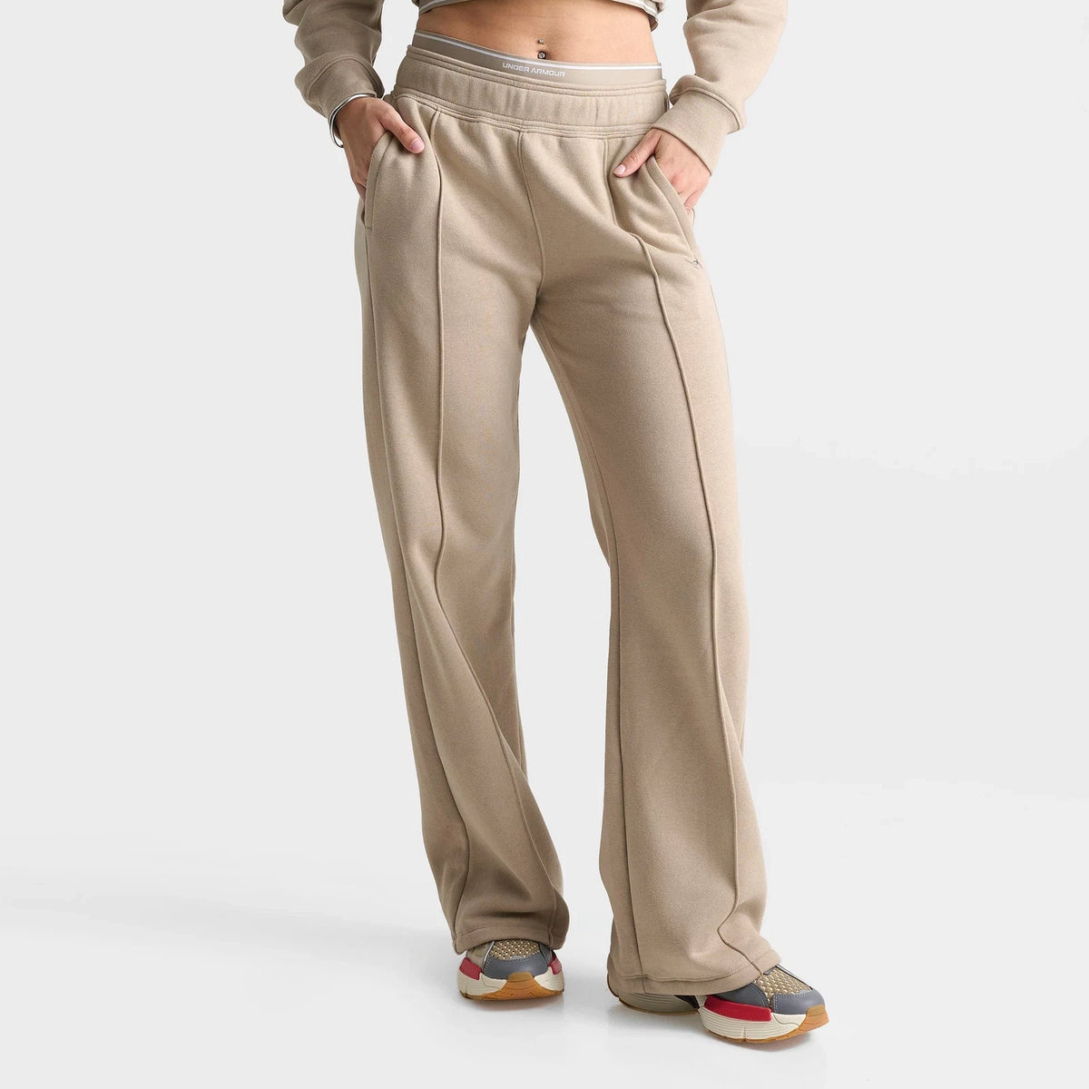 Women's Brushed Fleece Wide-Leg Pants