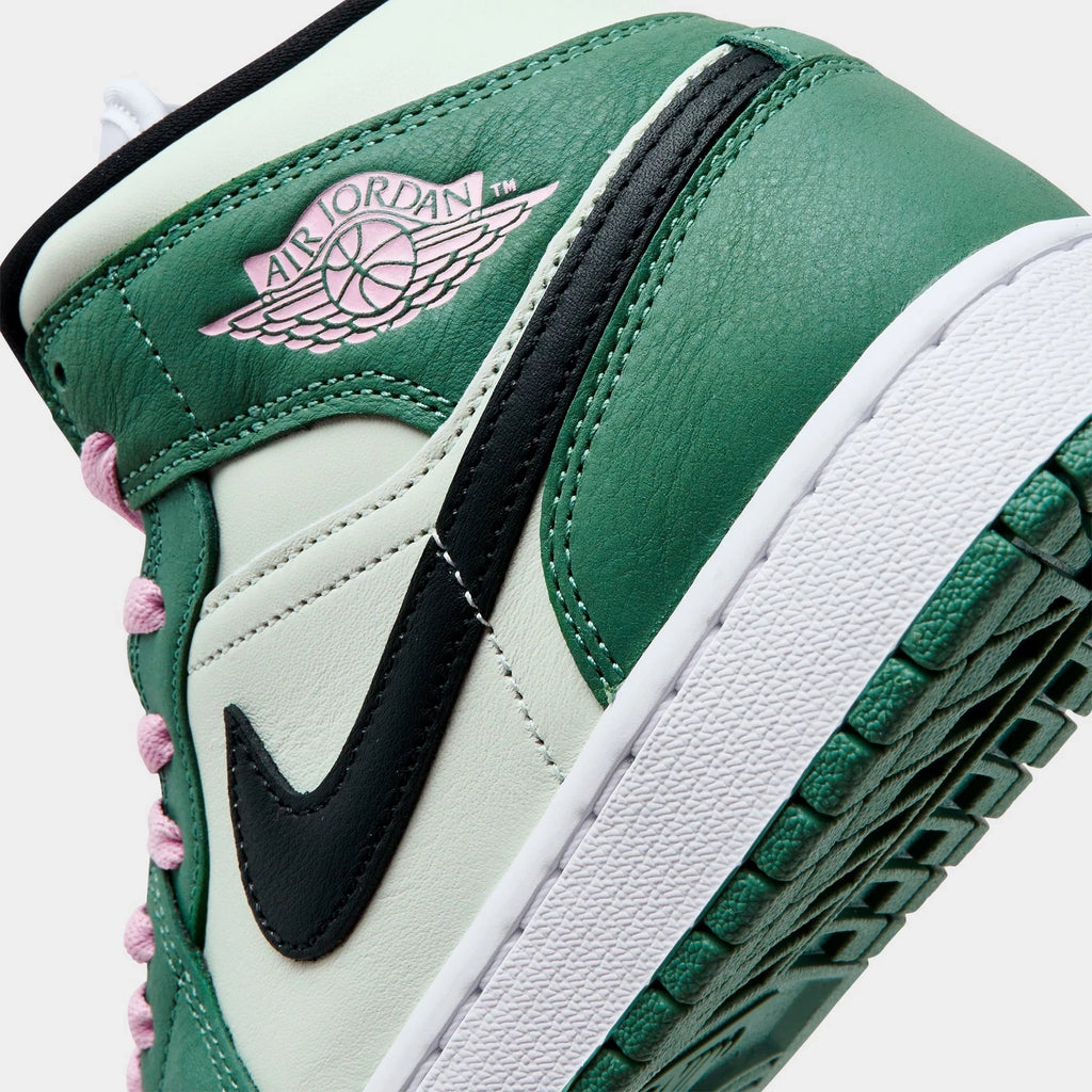 Women's Suede And Leather Mid Top Sneaker