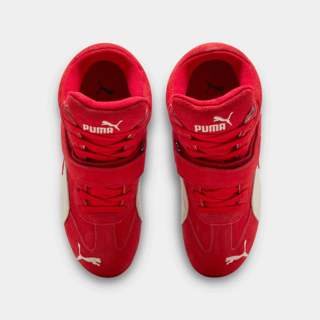 Girls' High-Top Hidden Wedge Sneakers - Red