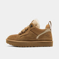 Women's Suede Mesh Sneaker Boots - Chestnut