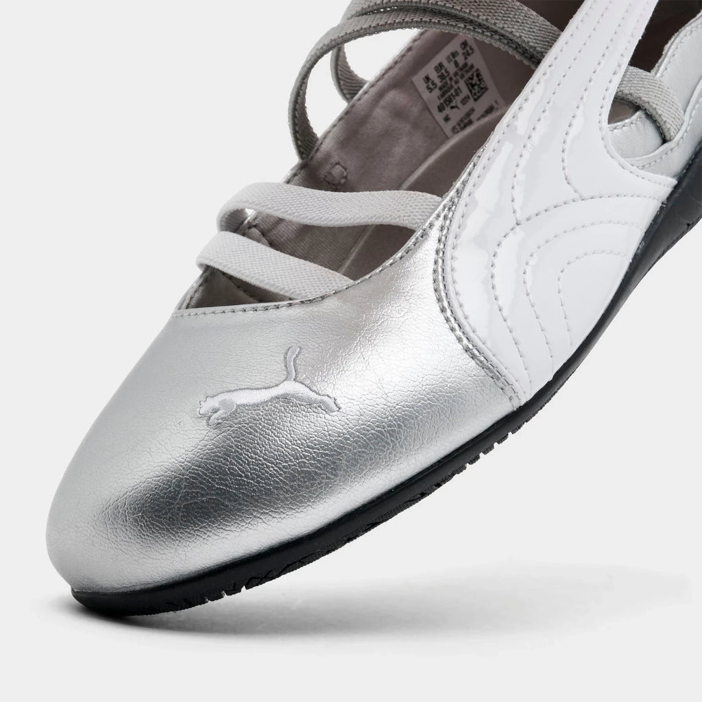 Women's Metallic Ballet-Inspired Sneakers