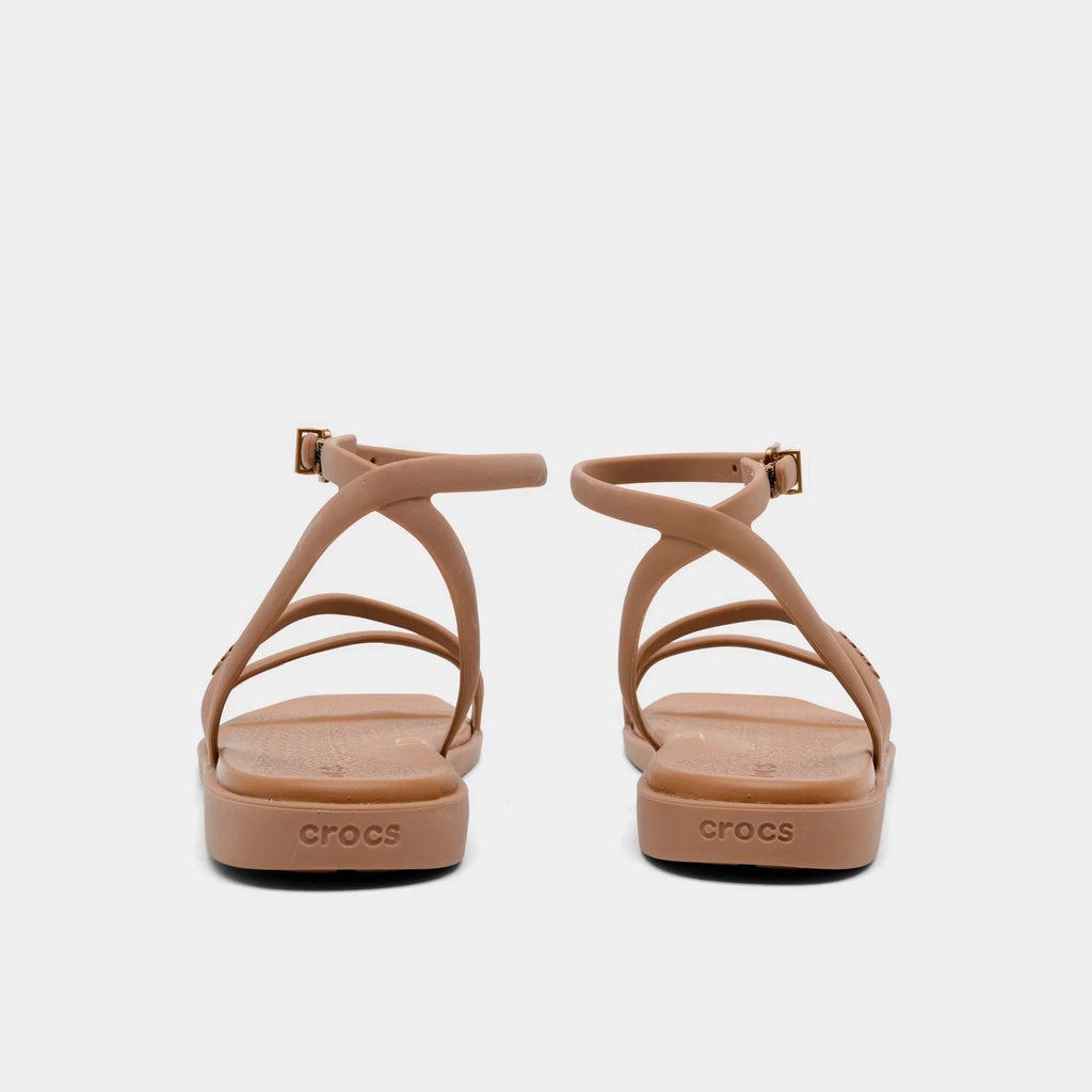 Square Toe Ankle Strap Sandal - Beige