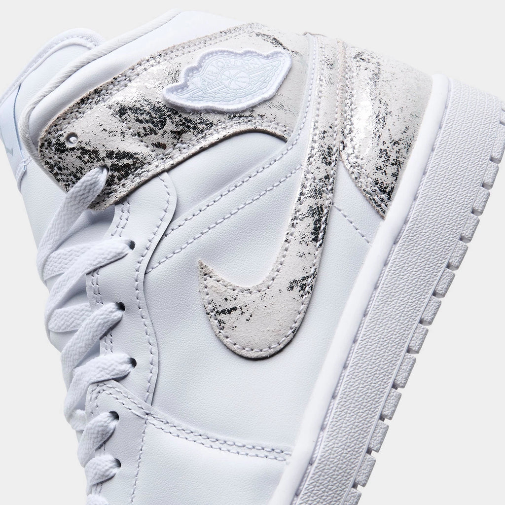 Men's Distressed Leather Mid-Top Sneakers