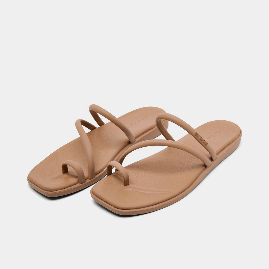 Square Toe Loop Sandal - Beige