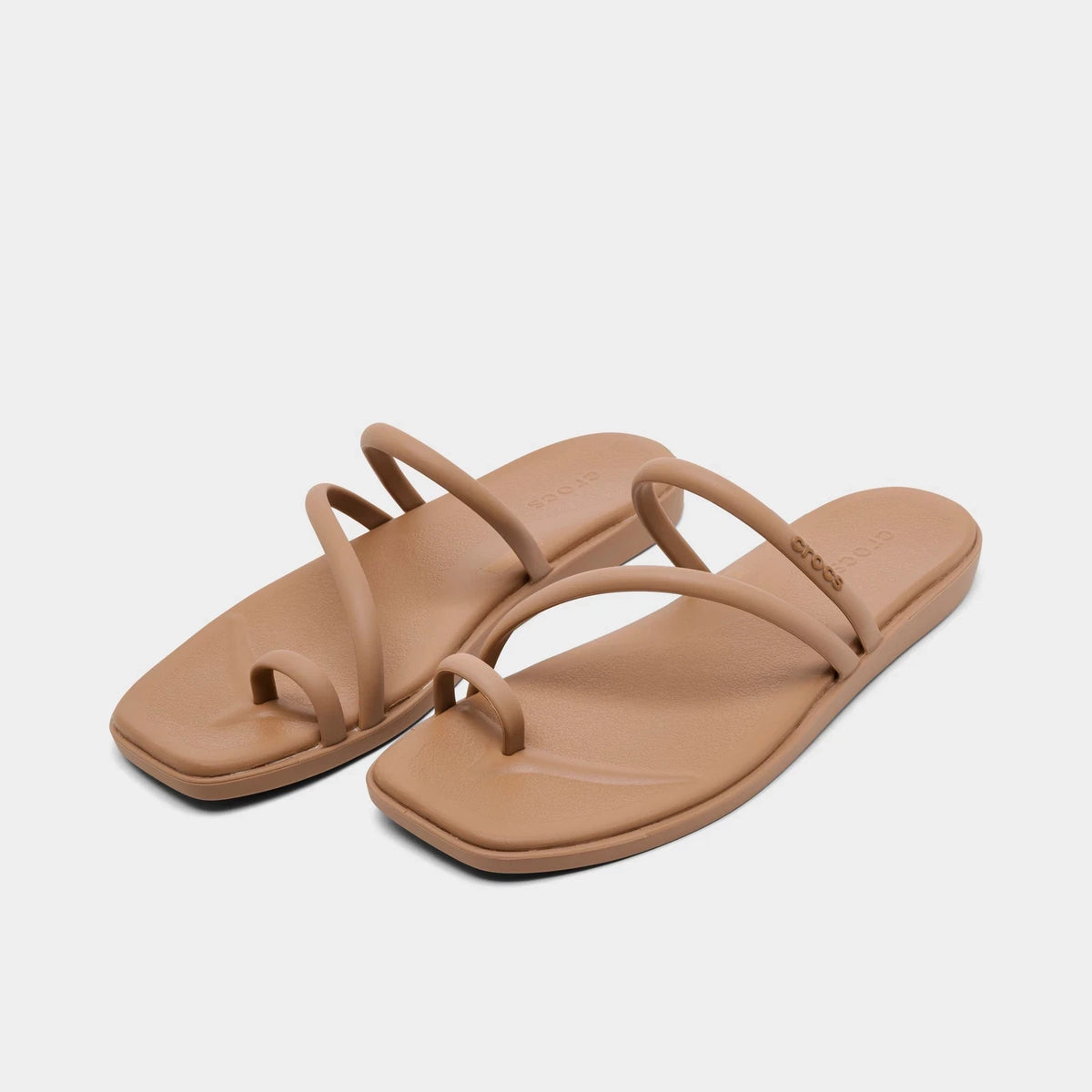 Square Toe Loop Sandal - Beige