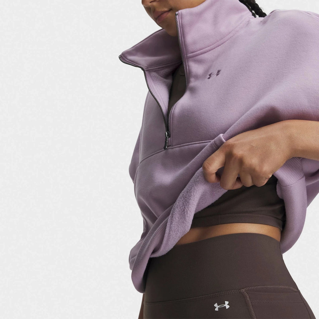 Women's Oversized Half-Zip Fleece Sweatshirt
