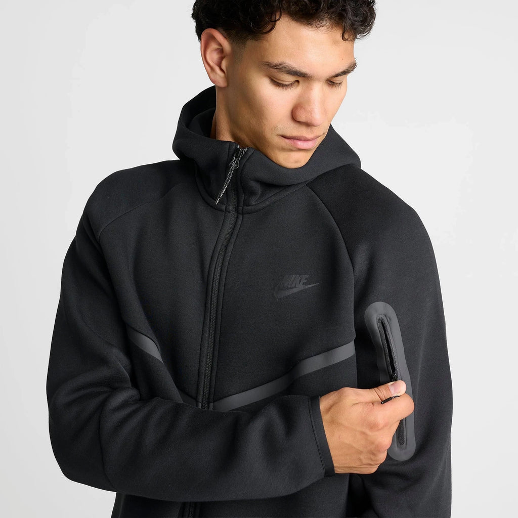 Men's Full-Zip Fleece Hoodie - Black