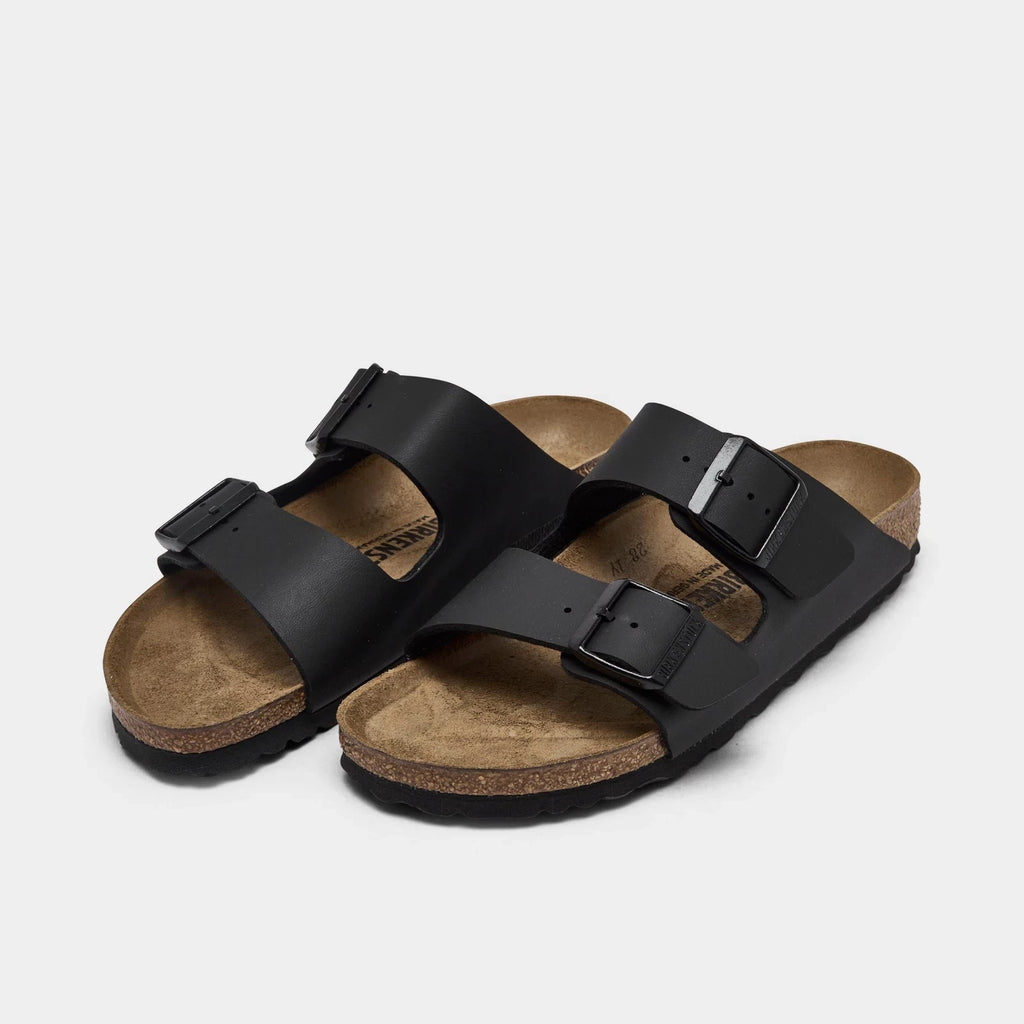 Women's Two-Strap Synthetic Sandals - Black
