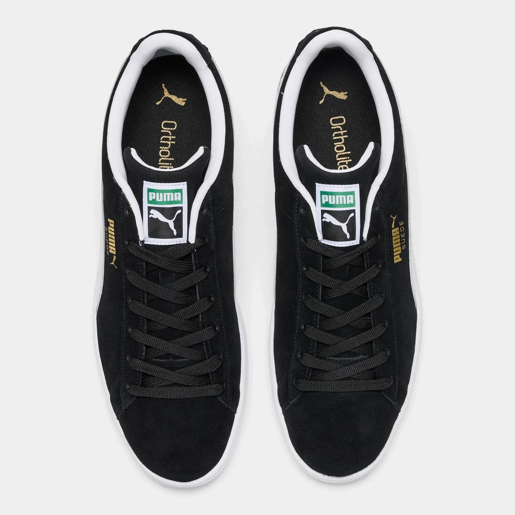 Men's Leather Low-Top Sneakers - Black