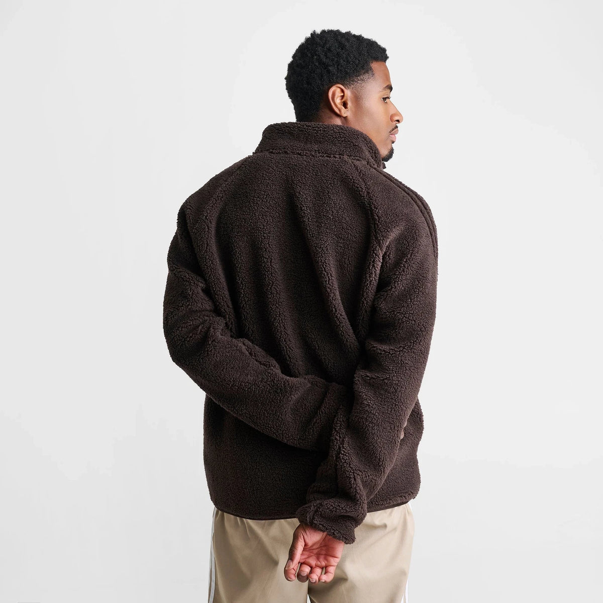 Men's Recycled Fleece Full-Zip Jacket - Brown