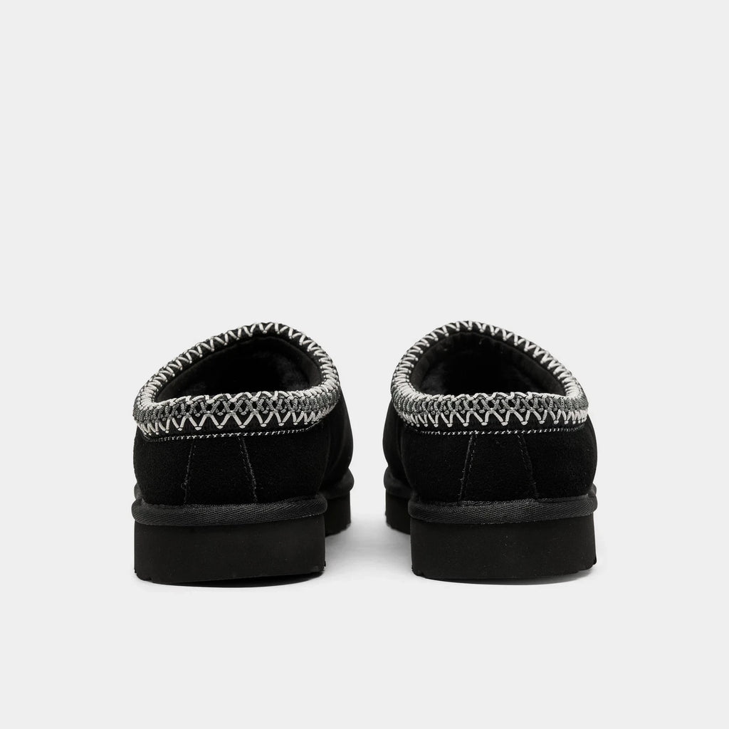 Women's Suede Slip-On Slippers - Black