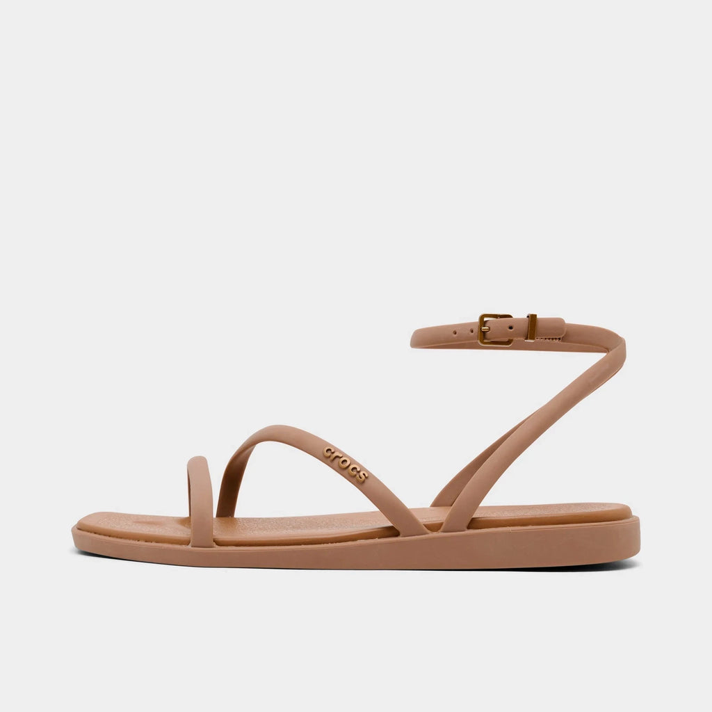 Square Toe Ankle Strap Sandal - Beige