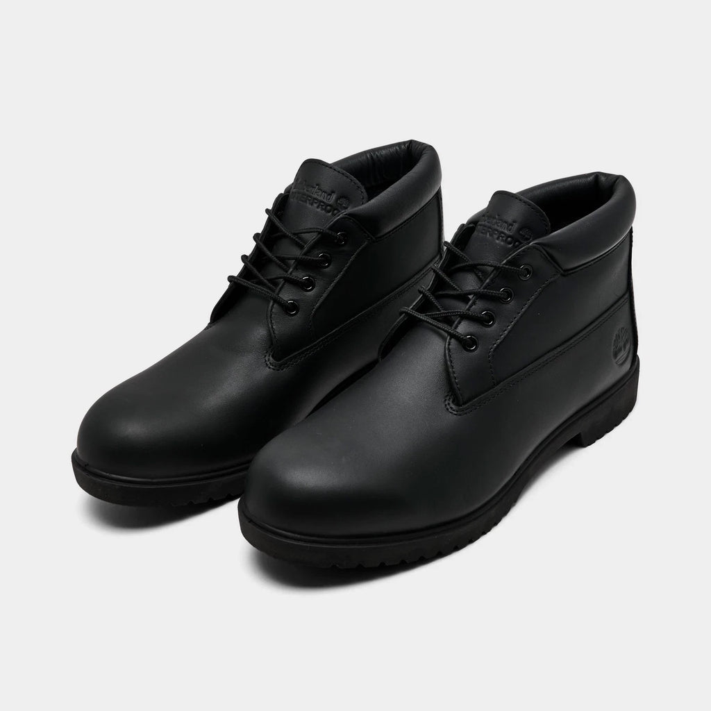 Men's Waterproof Leather Chukka Boots - Black