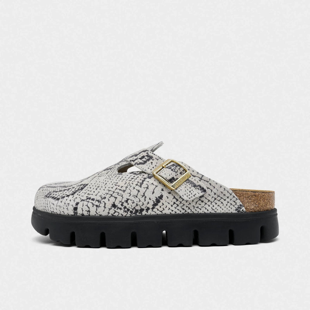 Women's Snakeskin-Print Platform Clogs