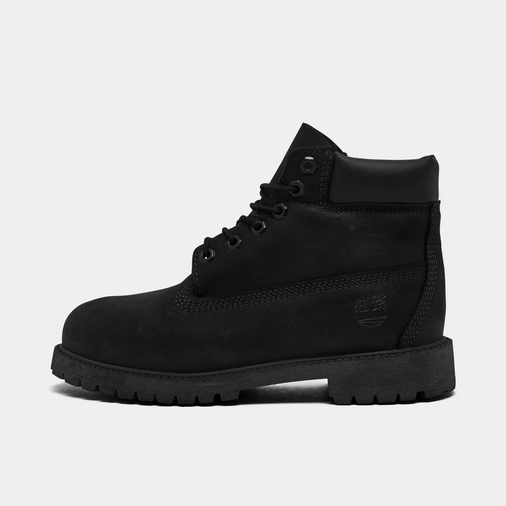 Little Kids' Waterproof Leather Boots - Black