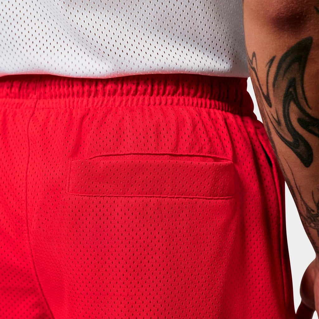 Men's Moisture-Wicking Mesh Basketball Shorts - Red