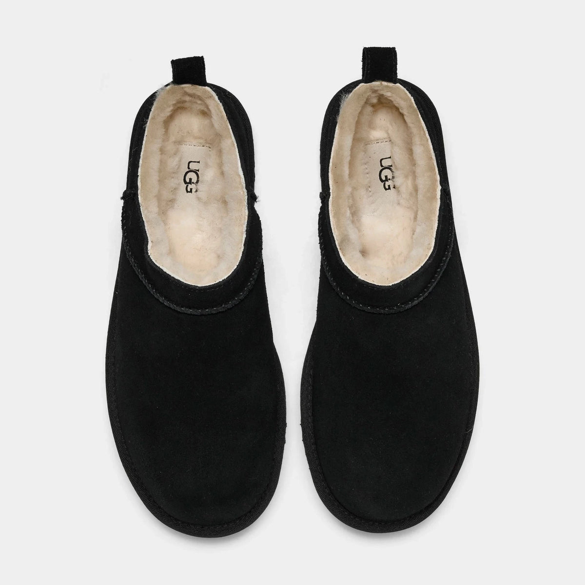 Women's Suede Micro Ankle Boots - Black