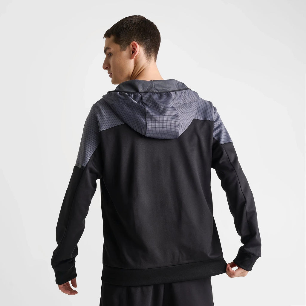 Men's Grid-Fleece Full-Zip Hooded Jacket