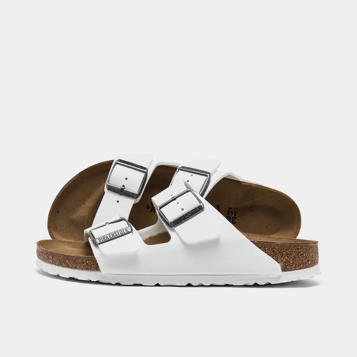 Women's Two-Strap Synthetic Sandals - White
