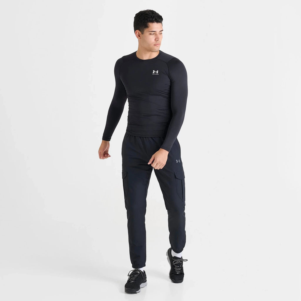 Men's Long-Sleeve Compression Training Top - Black