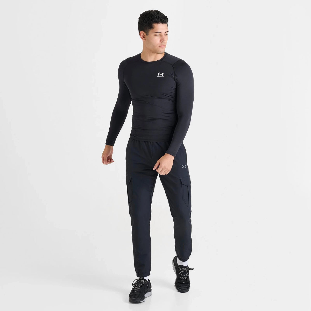 Men's Long-Sleeve Compression Training Top - Black