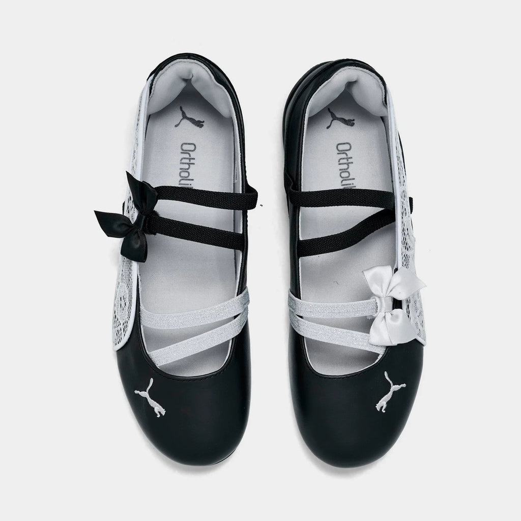 Women's Leather Ballet-Inspired Sneakers