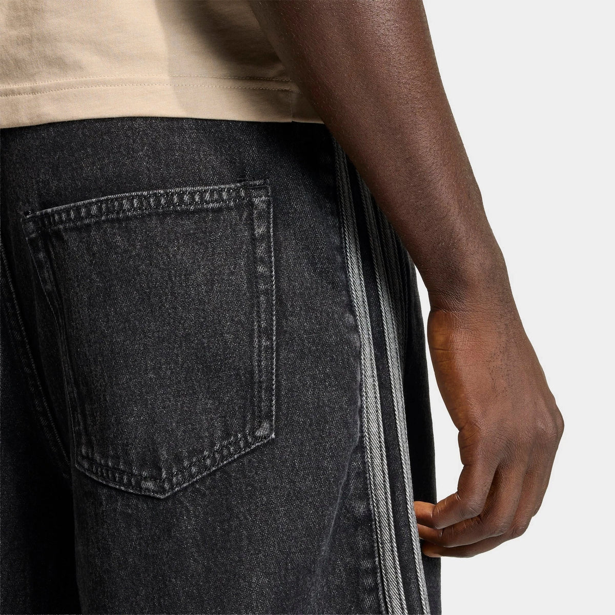 Men's Baggy Denim Knee-Length Shorts