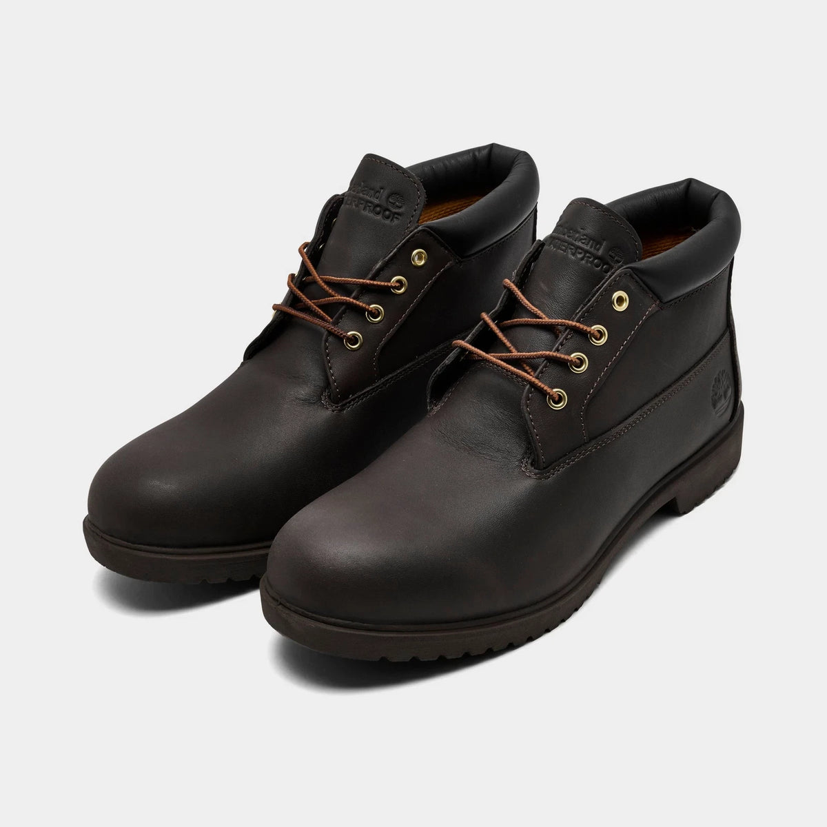 Men's Waterproof Leather Chukka Boots - Brown