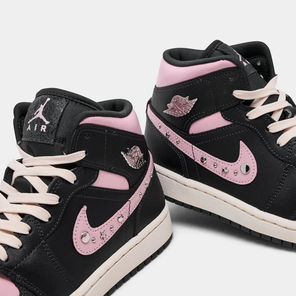 Women's Studded Leather Mid Top Sneaker