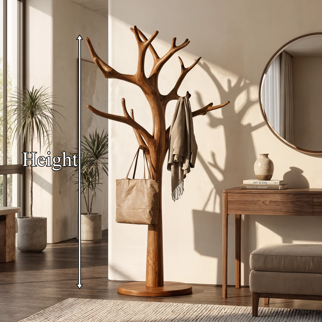 Rustic Driftwood Tree Coat Rack for Entryway and Mudroom - view 8