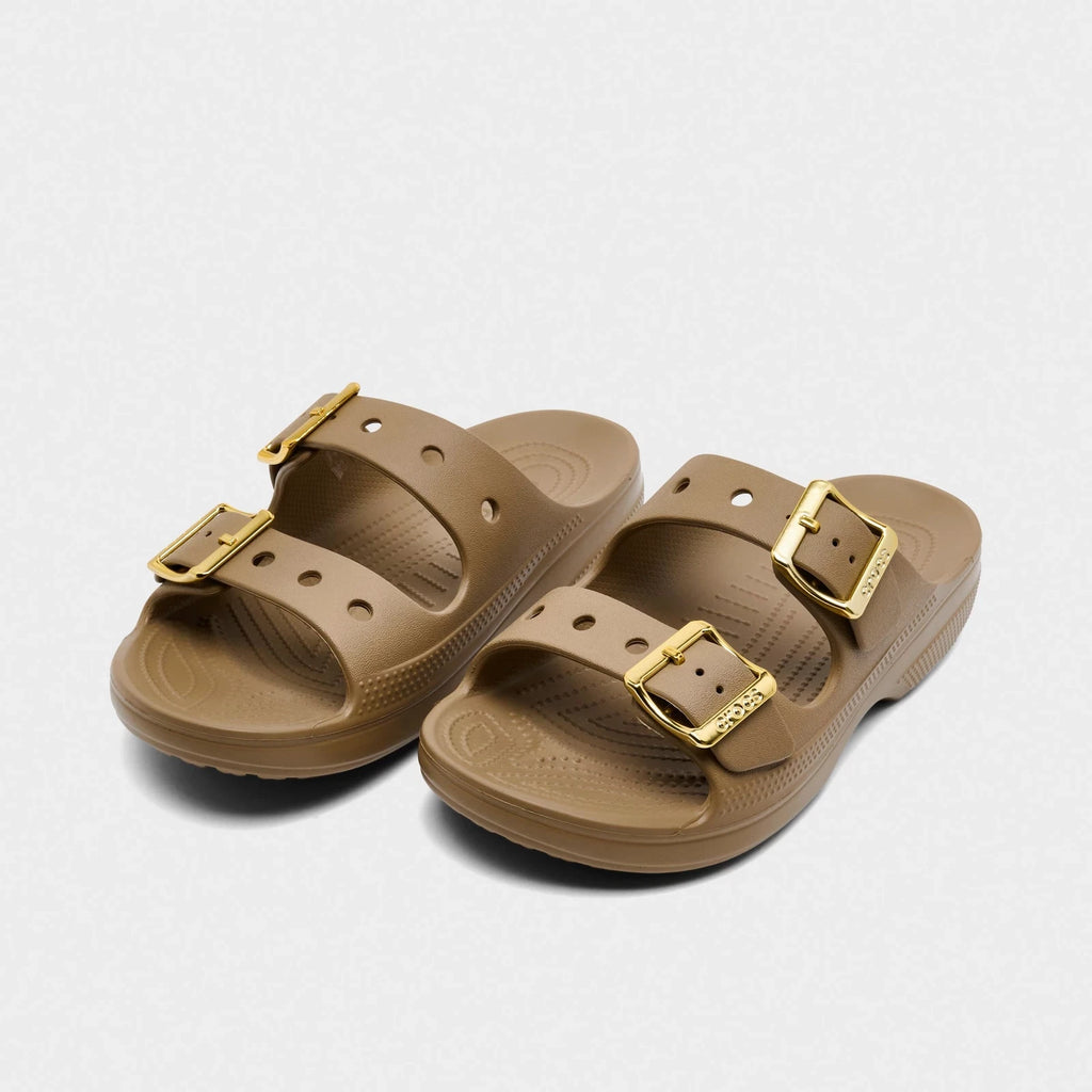 Double Strap Buckle Sandal - Beige