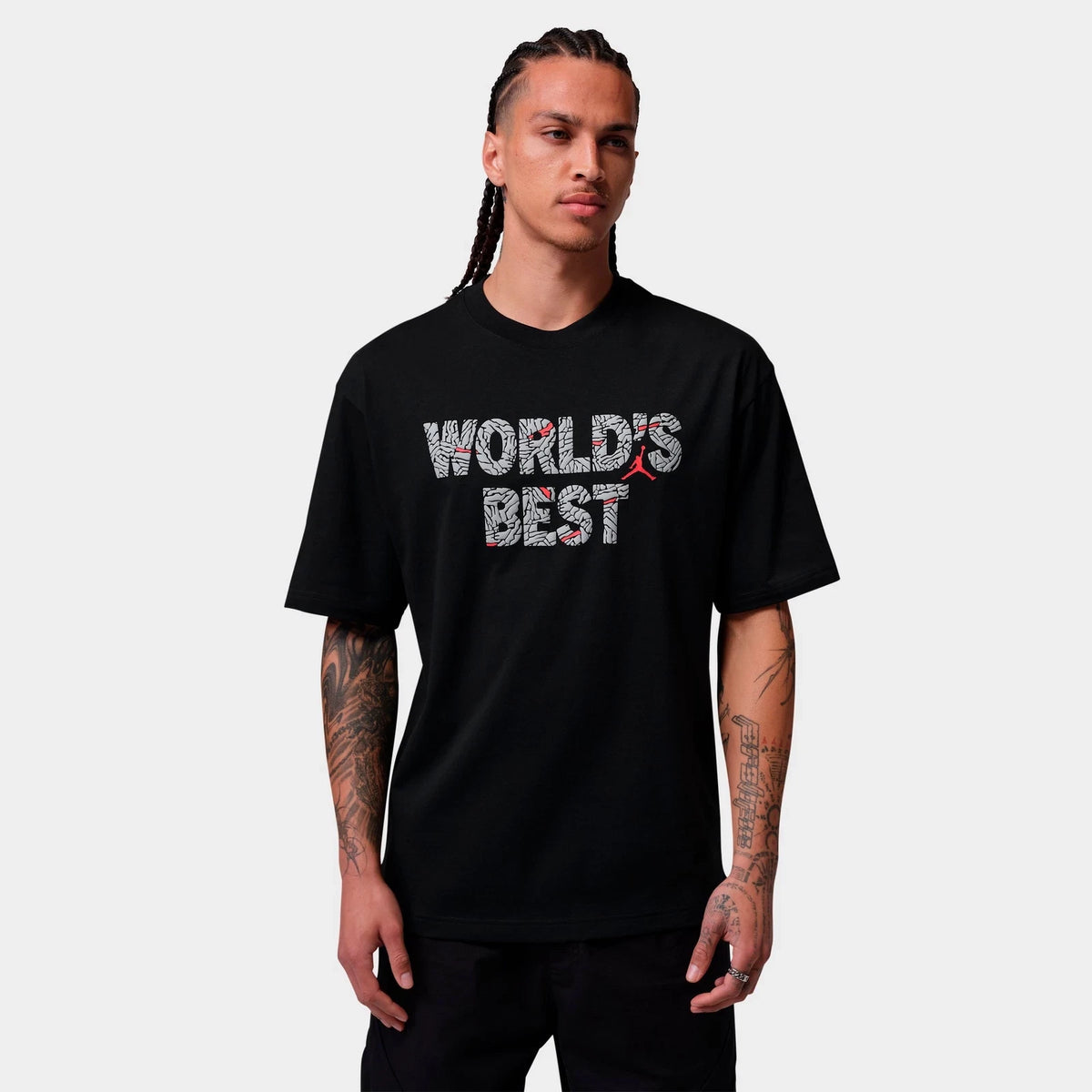 Men's Graphic Cotton T-Shirt - Black