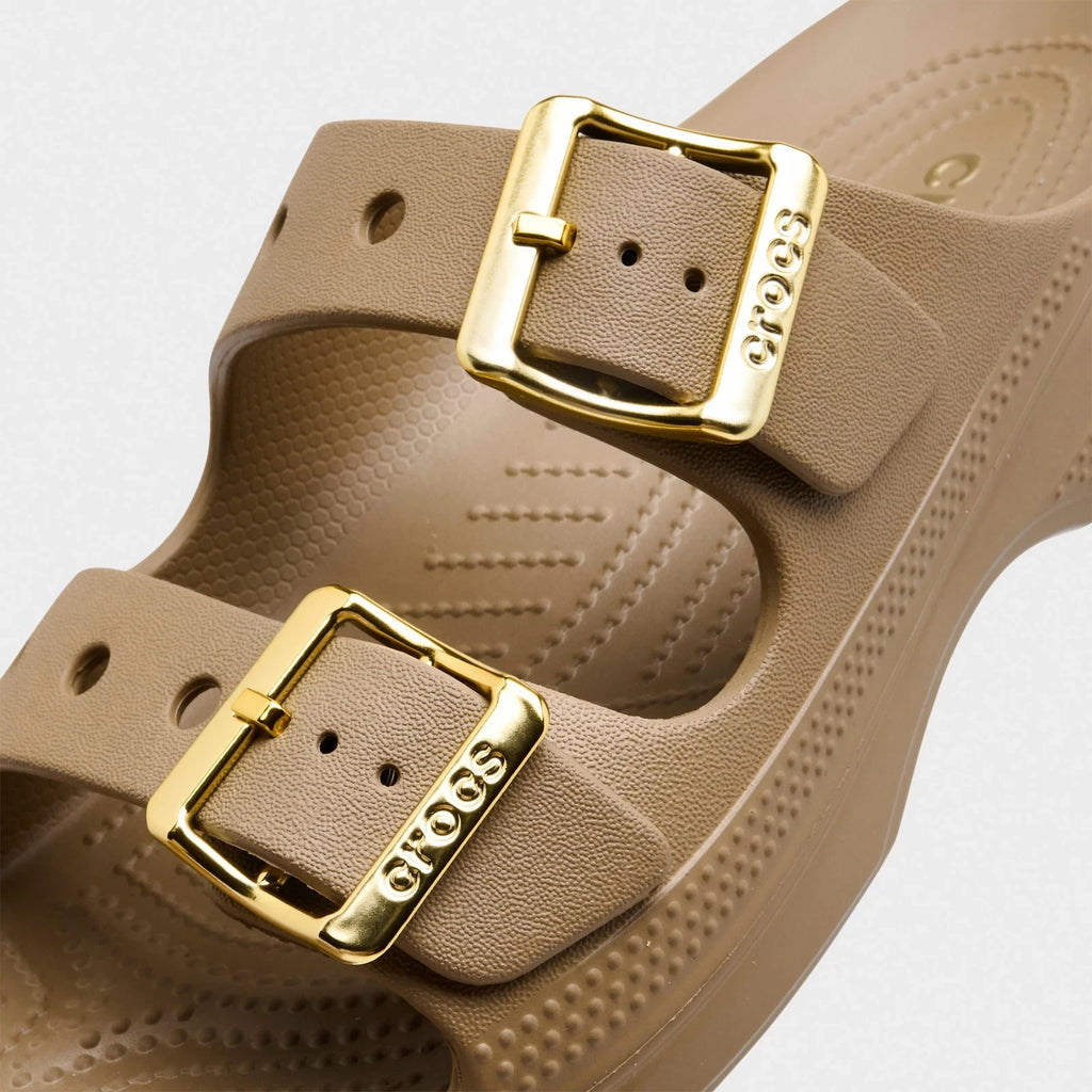 Double Strap Buckle Sandal - Beige
