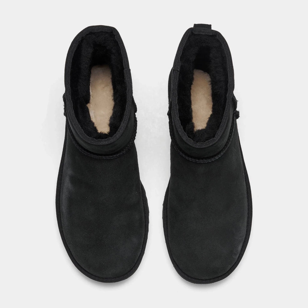 Women's Sheepskin Ankle Boots - Black