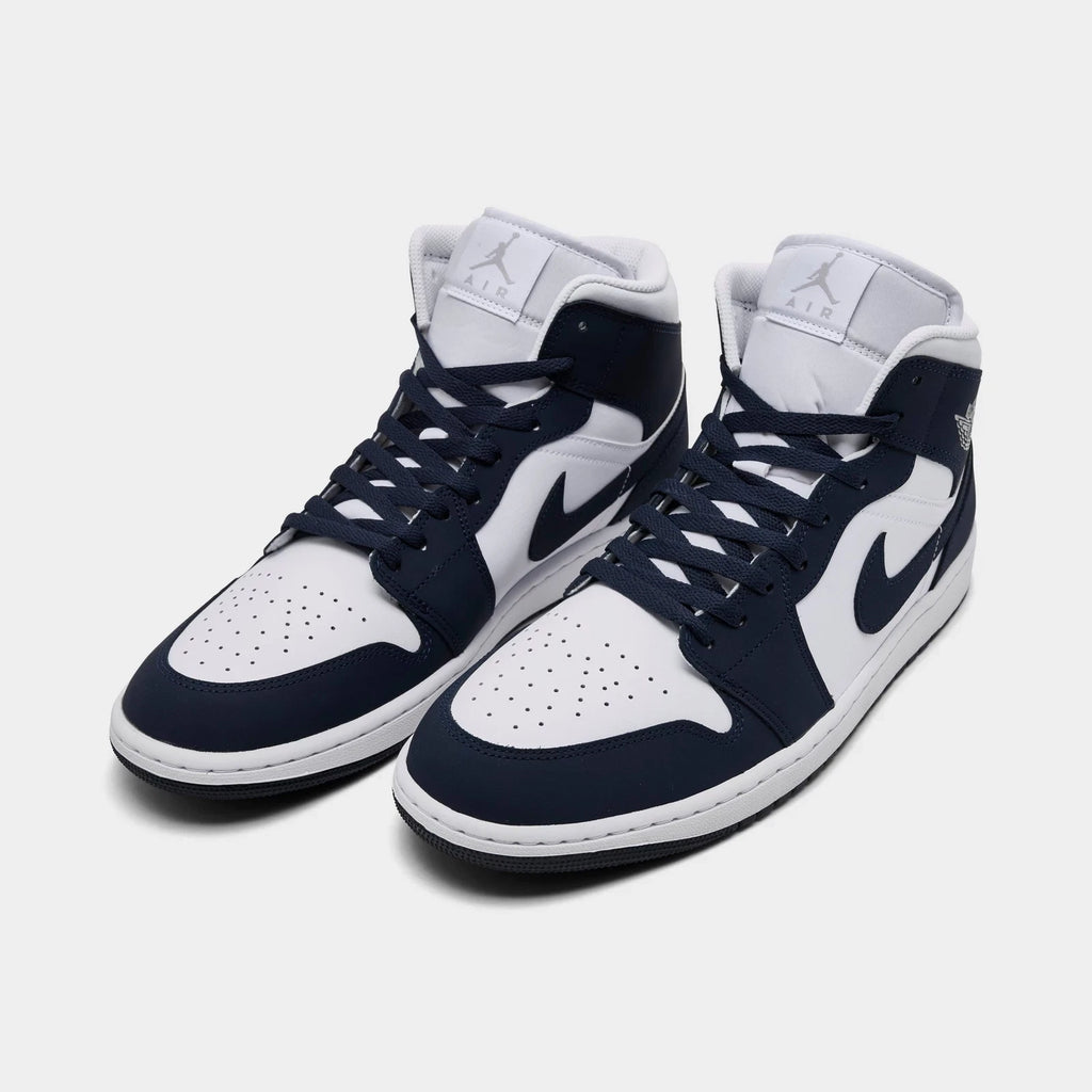 Men's Leather Mid-Top Casual Sneakers