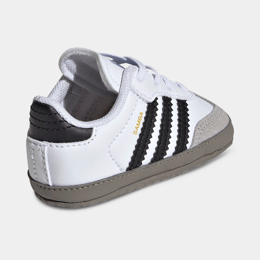 Infant Leather And Suede Crib Shoes - White