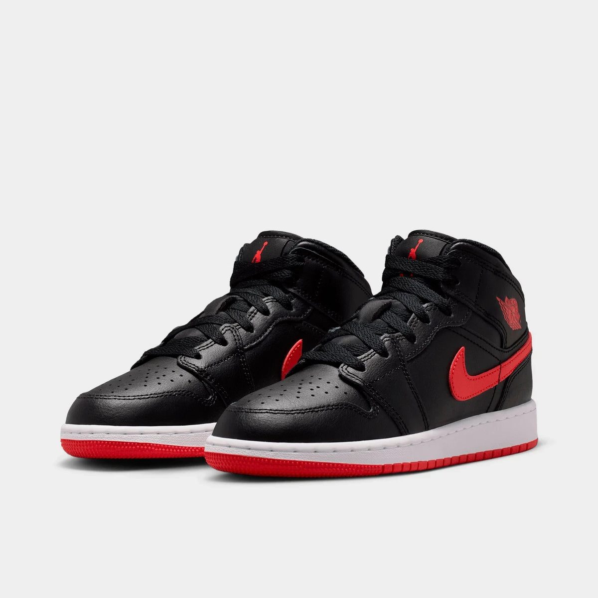 Big Kids' Mid Top Leather Casual Sneakers