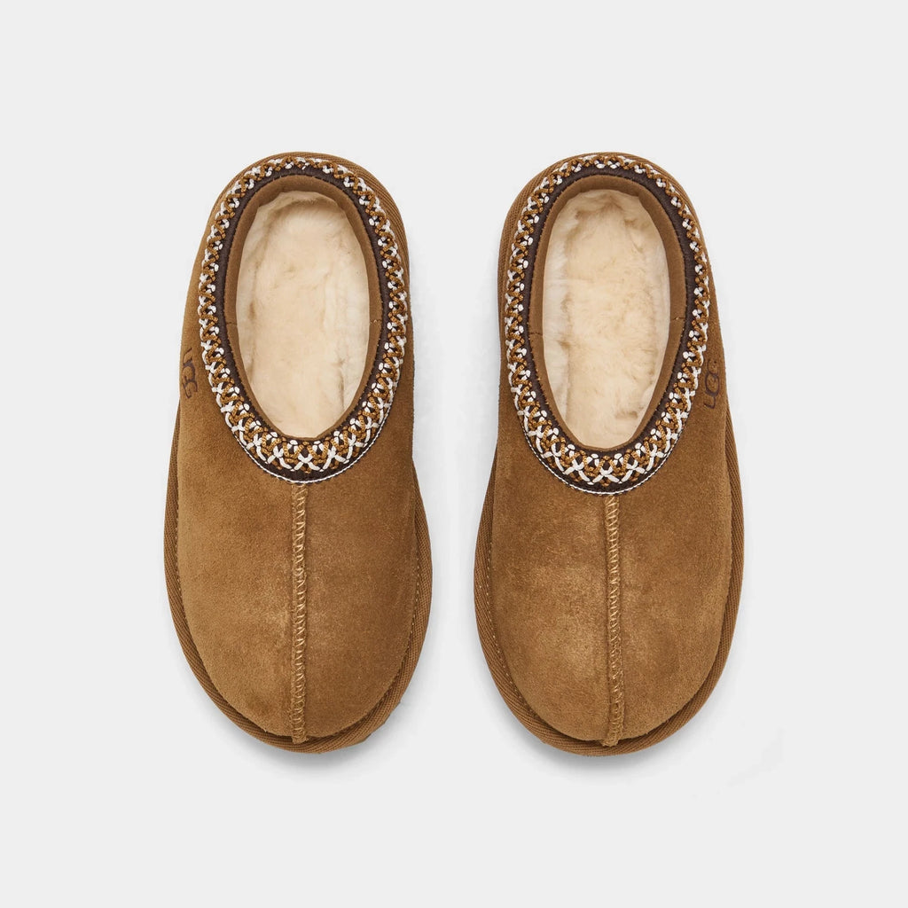Toddler Suede Slip-On Slippers - Chestnut