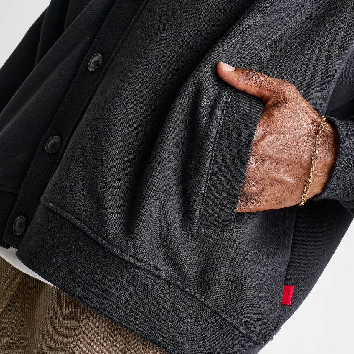 Men's Oversized French Terry Cardigan