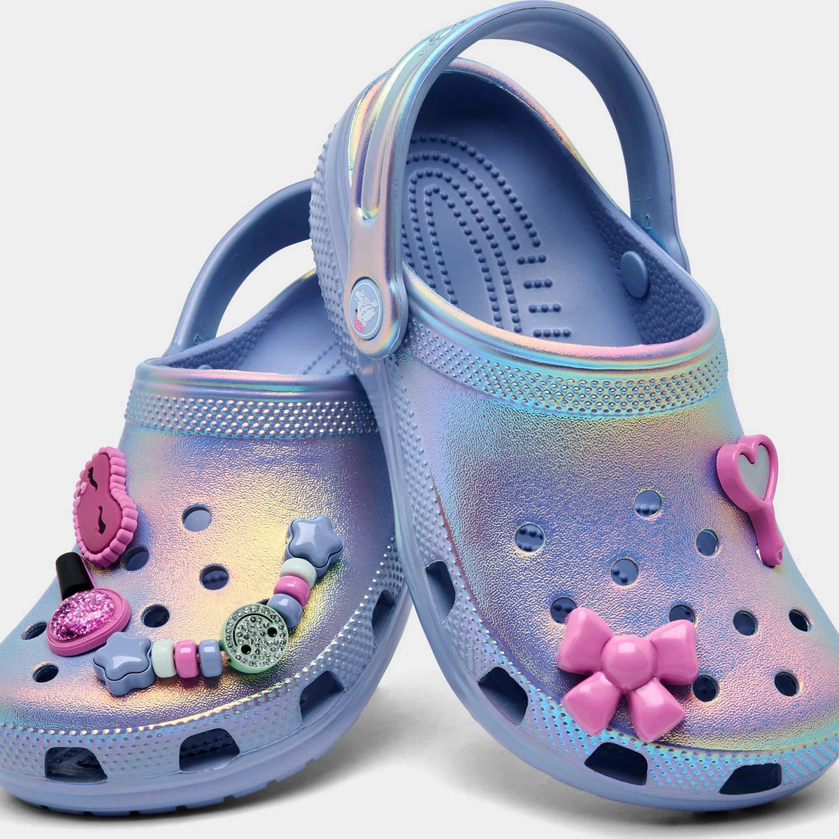 Girls' Glitter Glow Foam Clogs