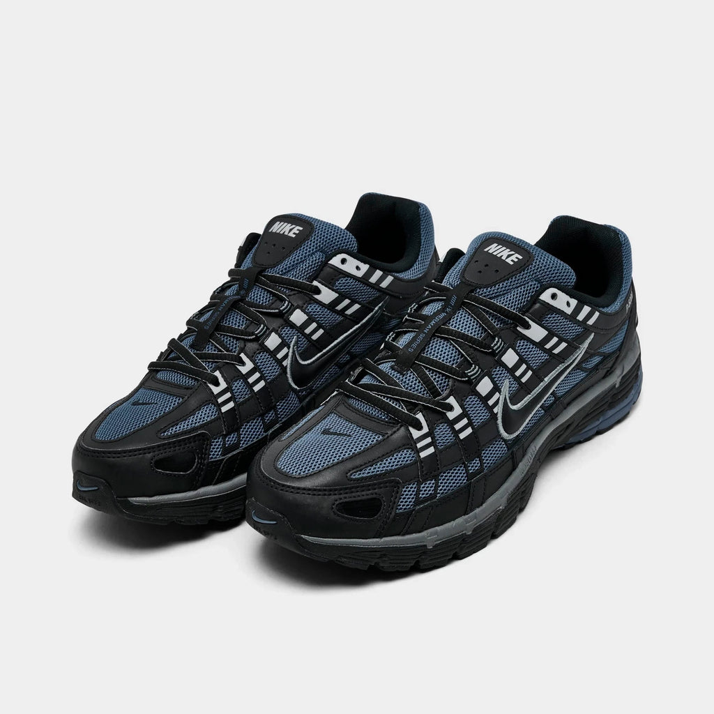 Men's Mesh And Leather Runner Sneaker - Blue