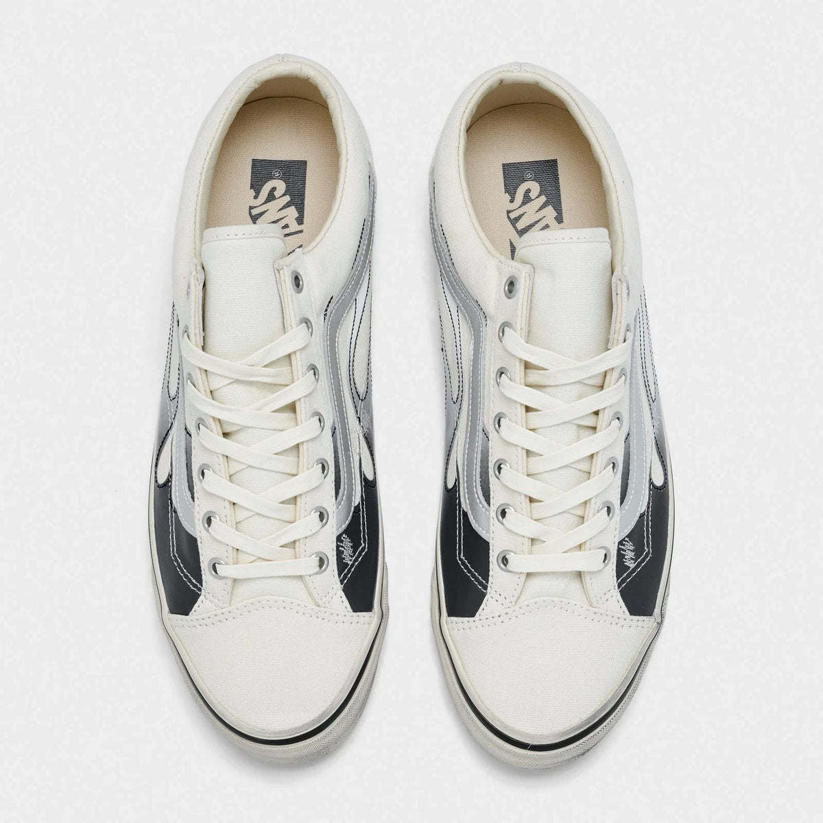 Men's Distressed Flame Skate Sneakers